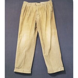 Susquehanna Trail Pants Mens‎ Size 38x32 Cotton Corduroy Tan Cuffed Hem